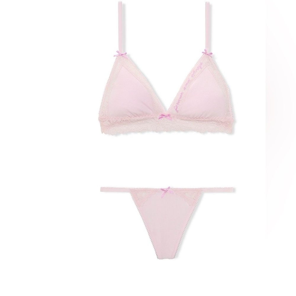 PINK Victoria’s Secret Lace Bralette and Panty Set Limited Edition Gift Set